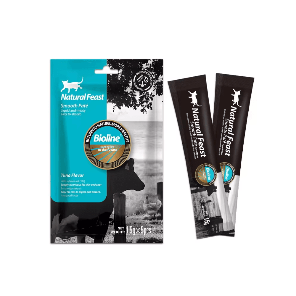 Bioline Natural Feast Smooth Pate Cat Treat Tuna 15g*5