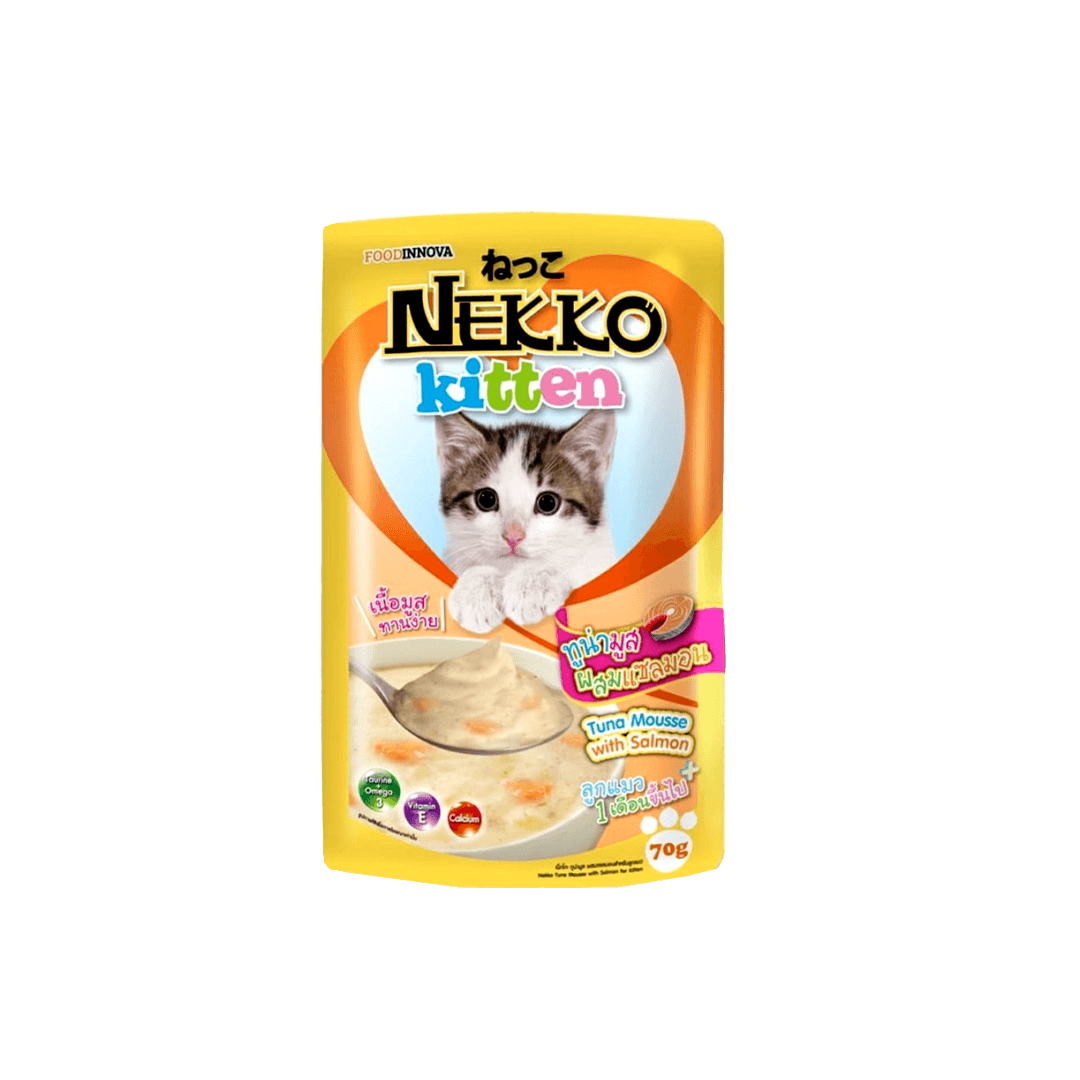 Nekko Kitten Pouch Tuna Mousse with Salmon 70g