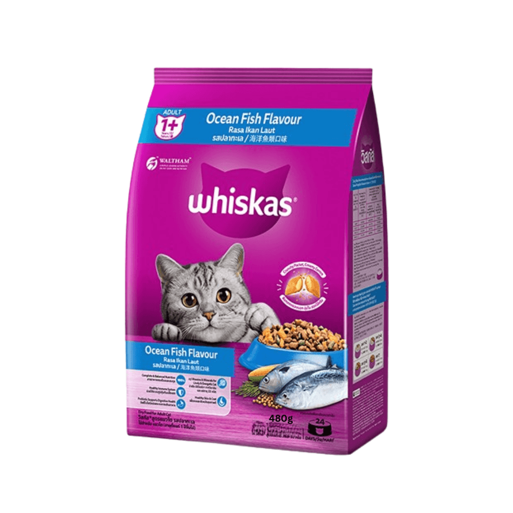Whiskas Adult Cat Food Ocean Fish 480g