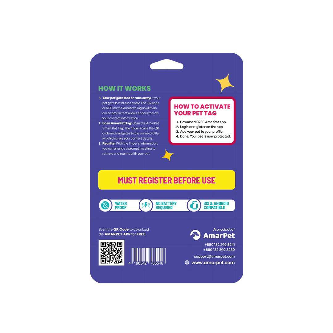 AmarPet Smart Pet Tag with NFC