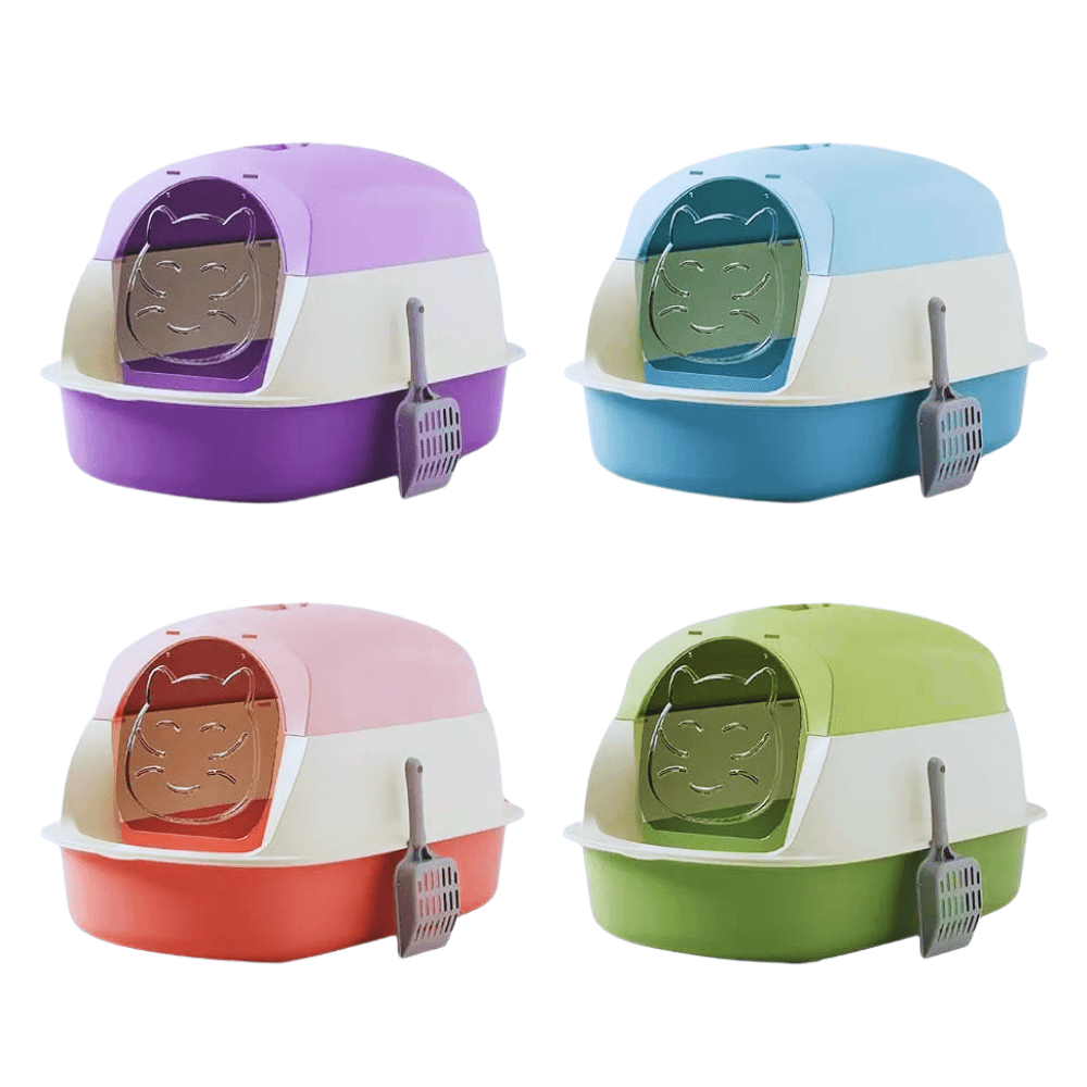 Premium Fully Enclosed Cat Litter Box with Scoop