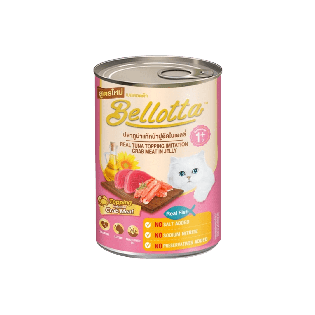 Bellotta Can Real Tuna Topping Crab Meat in Jelly 400gm