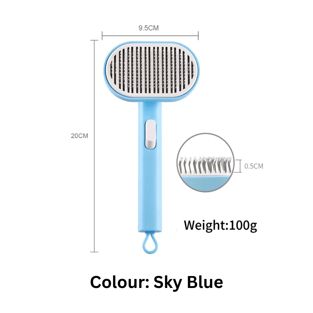 Exclusive Self-Cleaning Grooming Comb Brush with Release Button