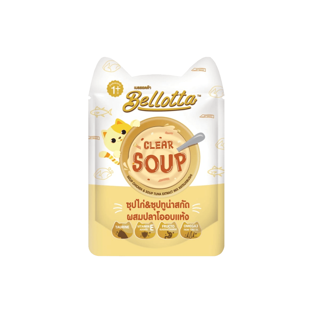 Bellotta Clear Soup Tuna & Chicken Extract Mix Katsuobushi 40gm