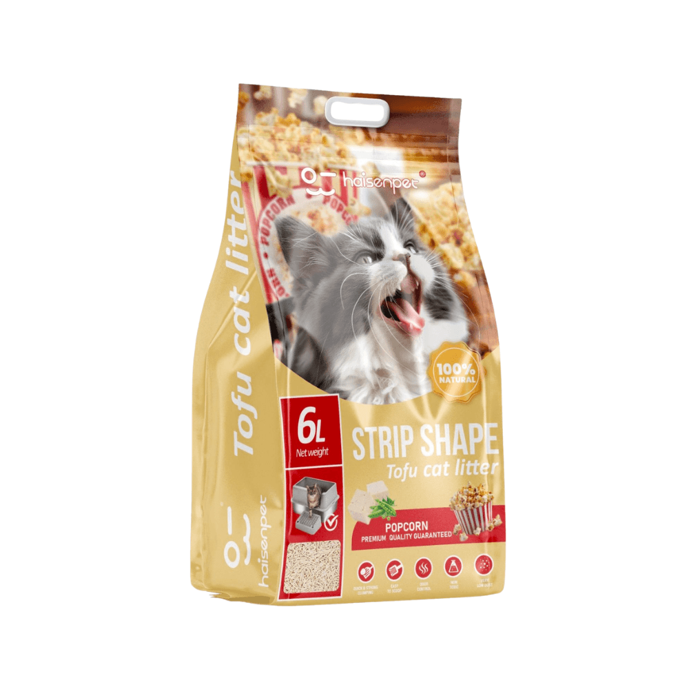 Haisenpet Tofu Cat Litter Popcorn Flavour 6L / 2.5kg