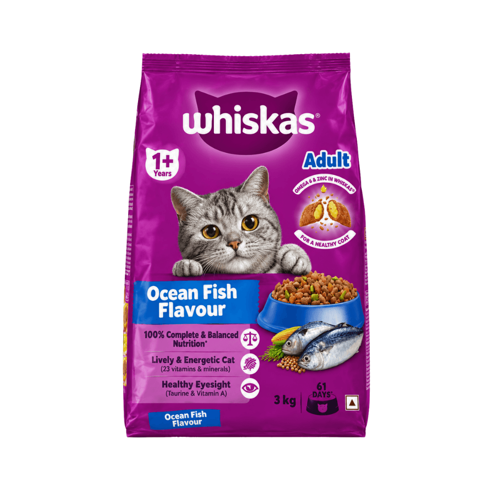 Whiskas Adult Cat Food Ocean Fish 3kg