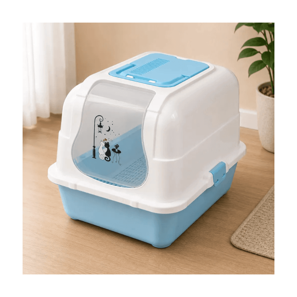 Fully Closed Drawer System Cat Litter Box with Proper Ventilation