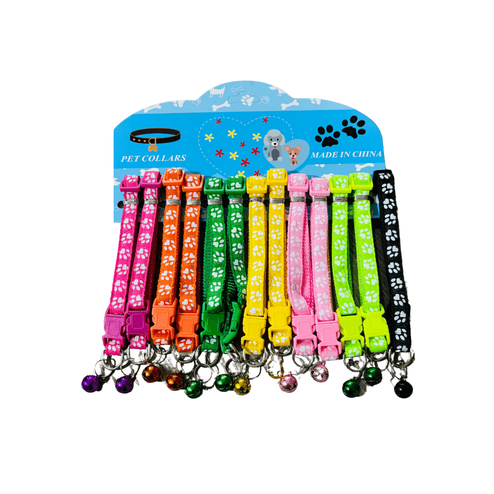 Print Cat Collar with Bell (Multi-color)