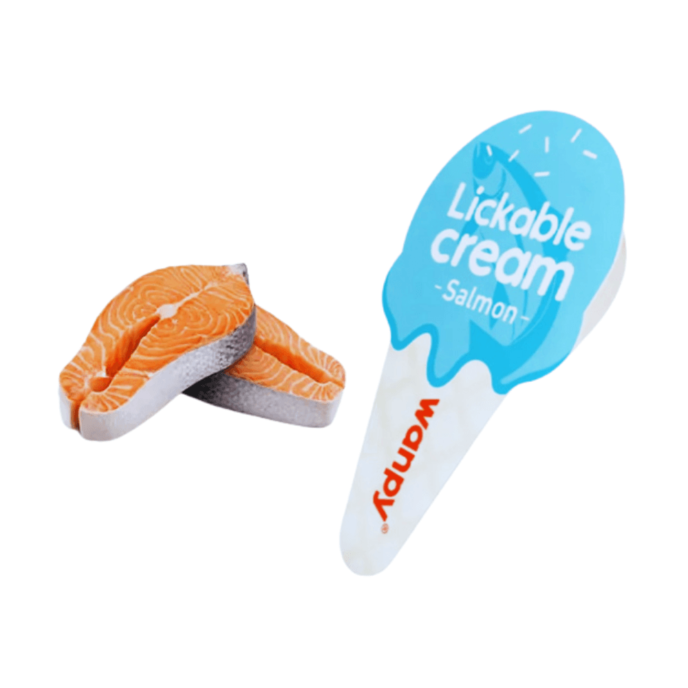 Wanpy Lickable Creamy Spoon Cat Treat Salmon 16gm