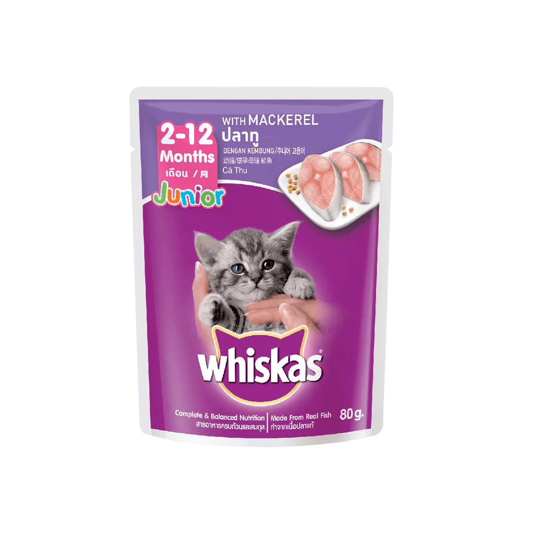 Whiskas Pouch Junior Mackerel 80g