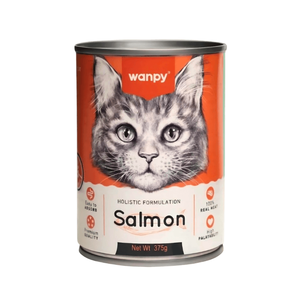 Wanpy Holistic Formulation Adult Cat Can Food Salmon 375gm