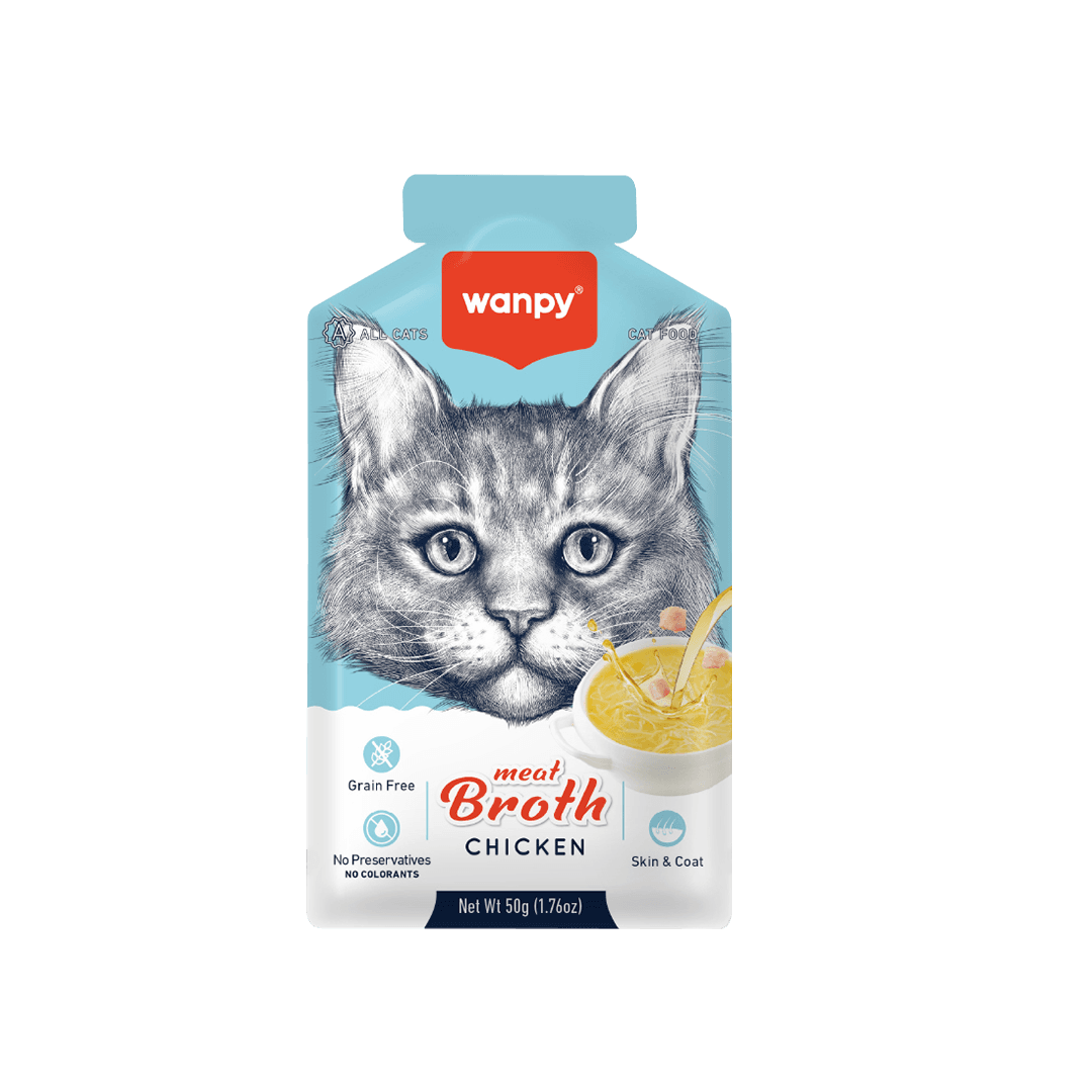 Wanpy Meat Broth Cat Pouch Chicken 50gm