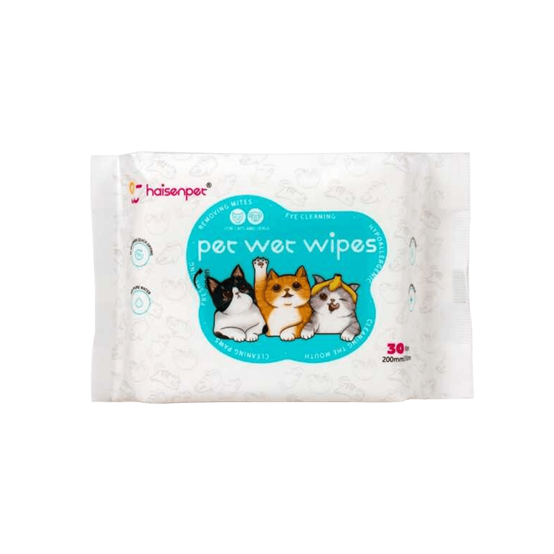 Haisenpet Multifunctional Pet Wipes for All Kinds of Pets (30Pcs)
