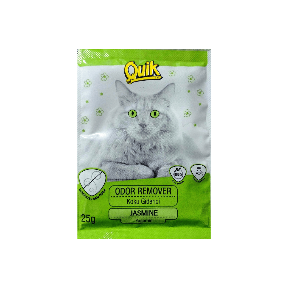 Quik Odor Remover Cat Litter Freshener Deodorizing Powder Jasmine 25g