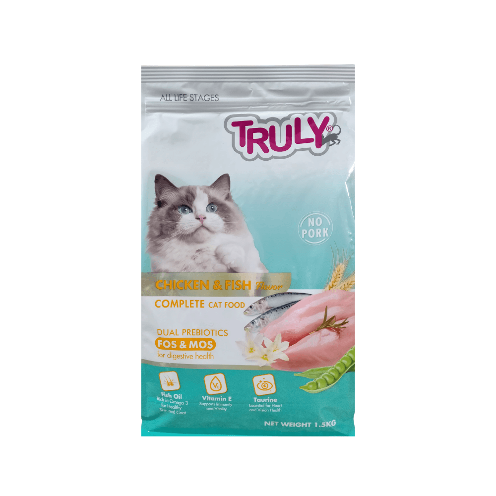 Truly Grain Free Super Premium Dry Cat Food Digestive Health Adult Chicken & Fish 1.5KG