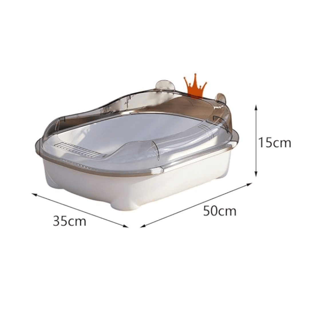 Half Enclosed Cat Litter Box Crown