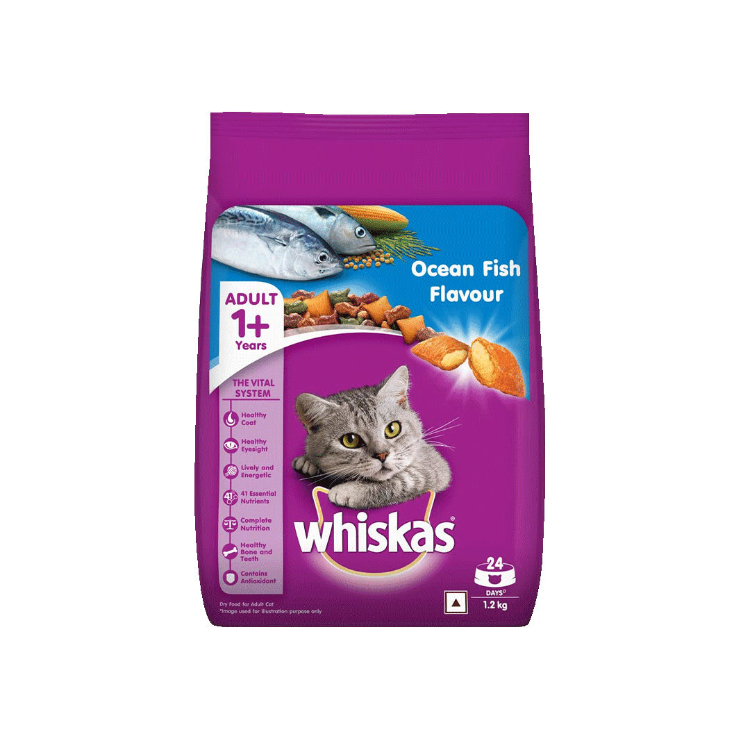 Whiskas Adult Cat Food Ocean Fish 1.2kg