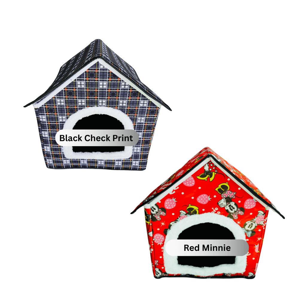 Medium Foldable Soft Square Shape Pet Cat House