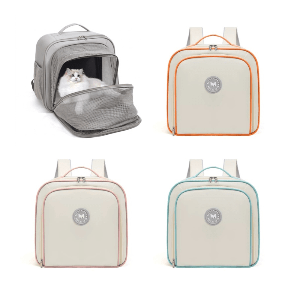 Moorpet Breathable Mesh Expandable Cat Carrier Backpack