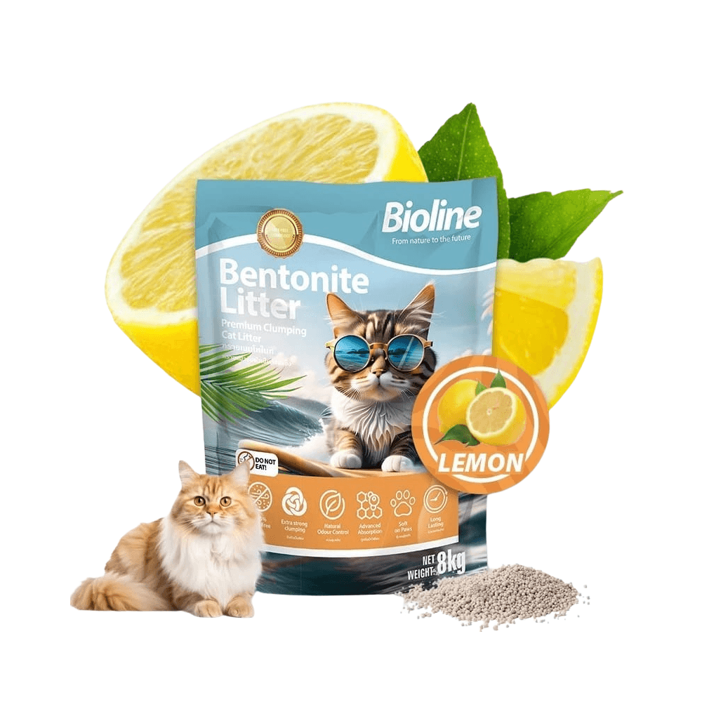 Bioline Premium Bentonite Cat Litter Lemon 8kg