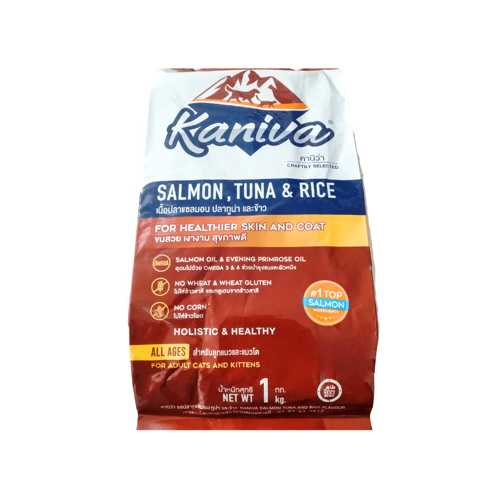 Kaniva Salmon, Tuna & Rice Cat Food 1kg for All Ages