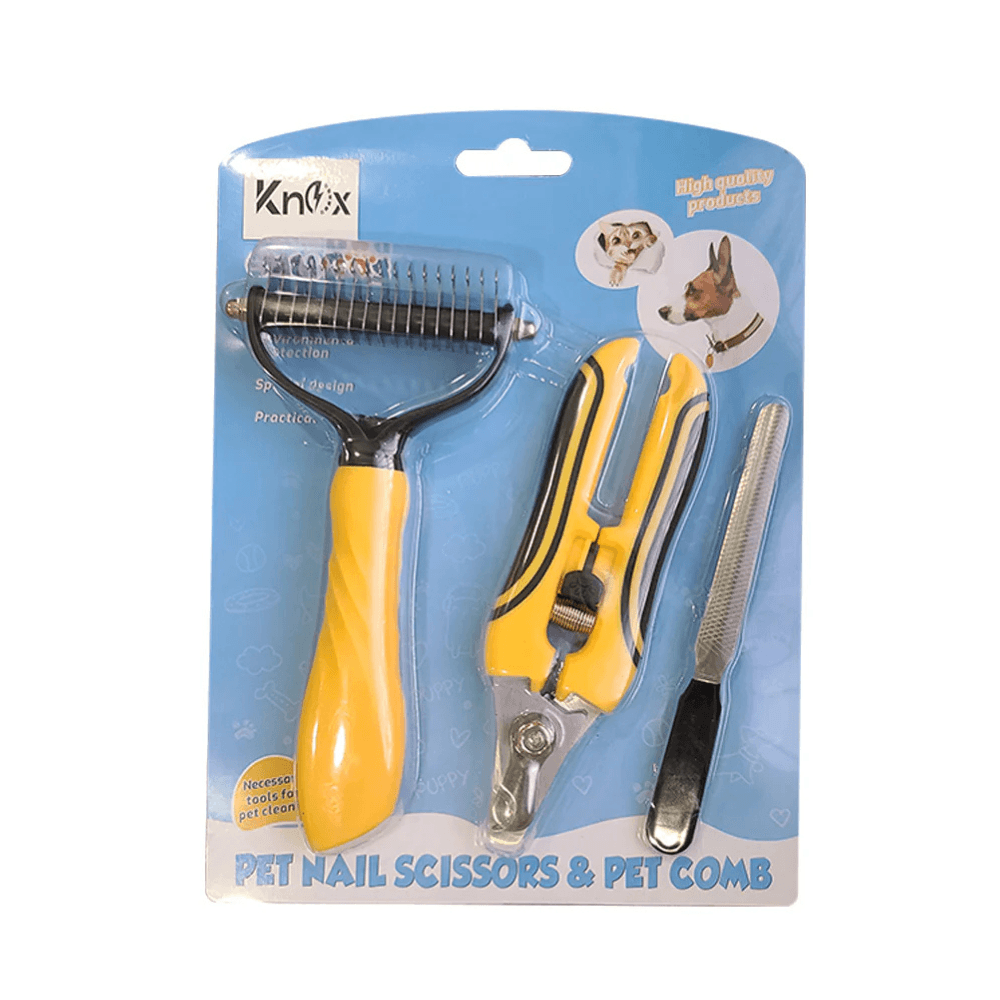 3-in-1 Pet Grooming Kit Nail Clipper Set