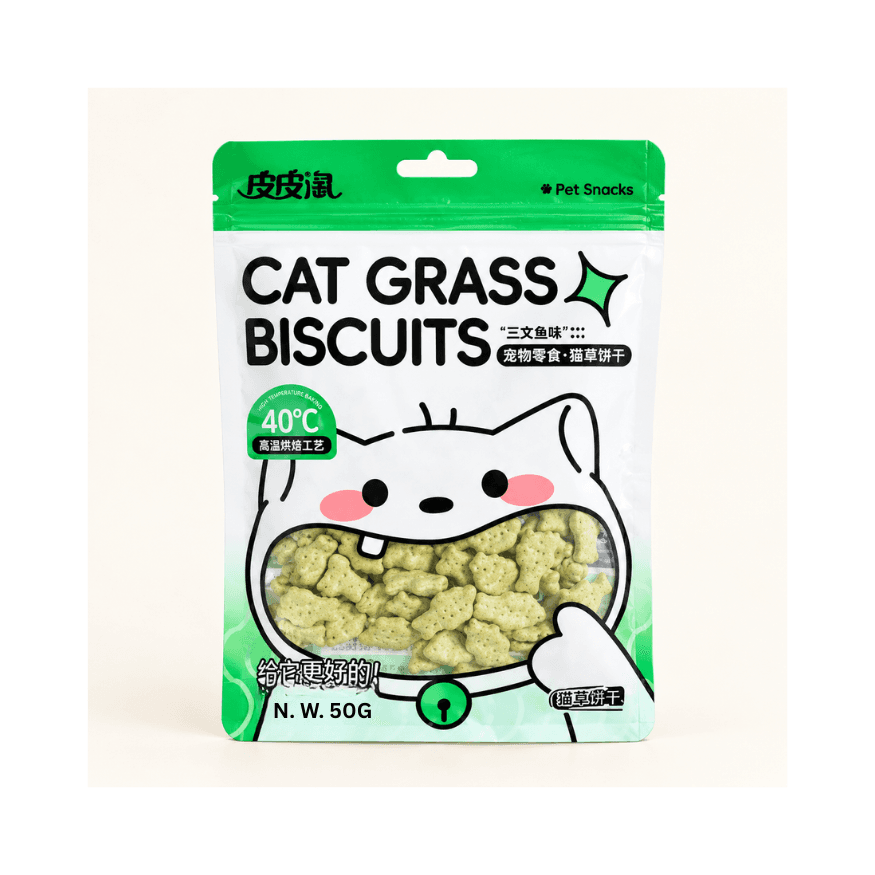 Taotaopets Cat Grass Biscuits Peppermint Flavour 50gm
