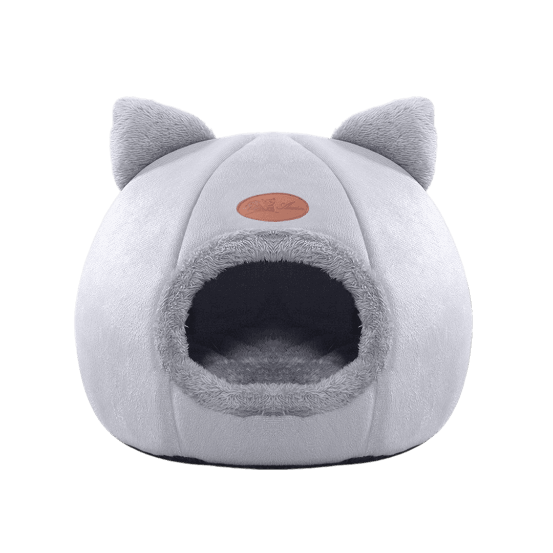 Semi-Enclosed Warm Pumpkin Round House and Bed with Removable and Washable Cushion