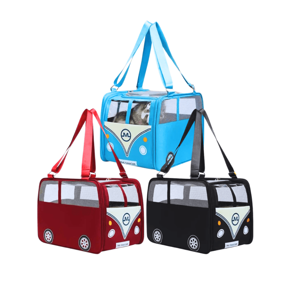 Bus Shaped Premium Fashionable & Breathable Pet Carrier Bag