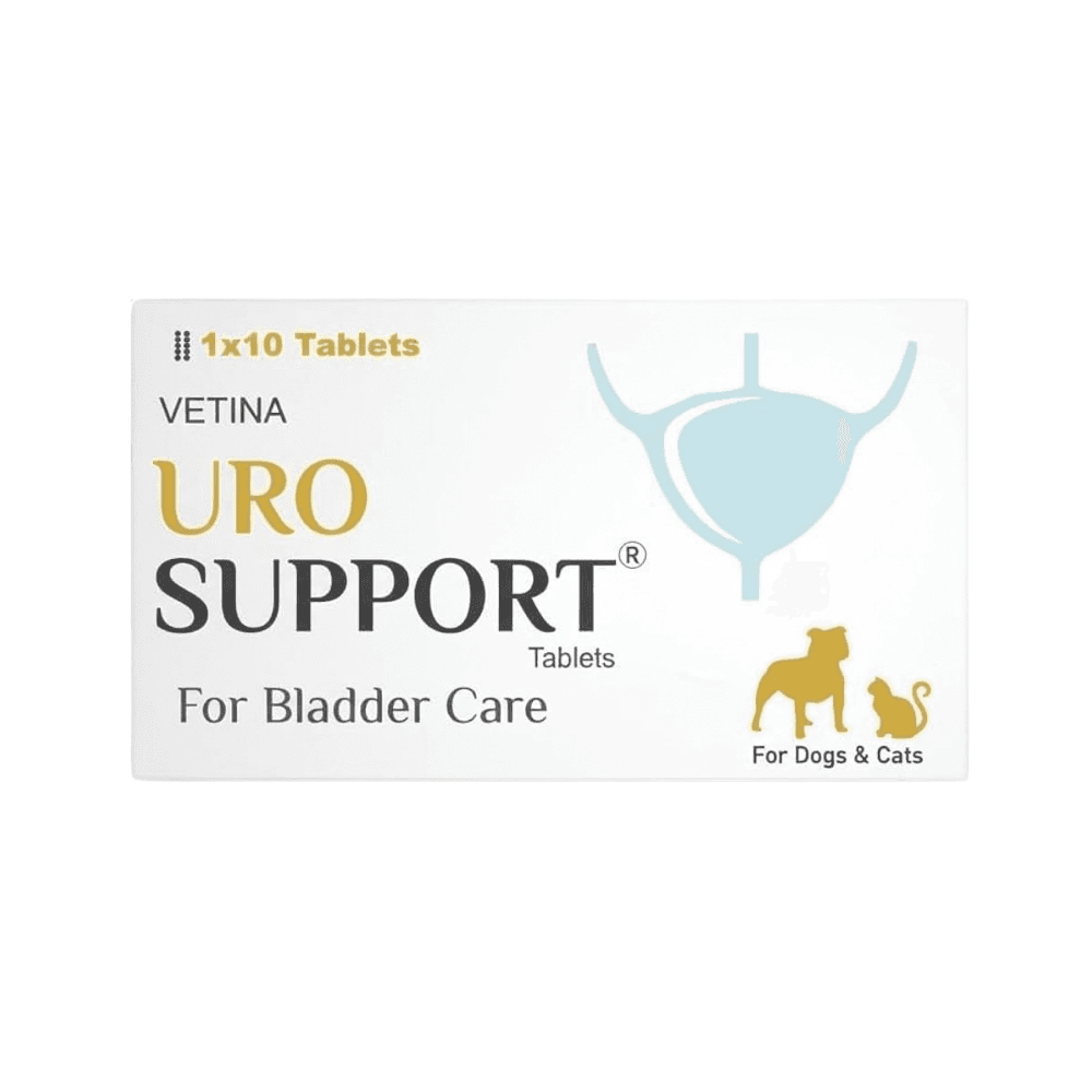 Vetina URO Support Tablets for Bladder Care, Urinary Health Supplement for Cats & Dogs 1×10 Tablets