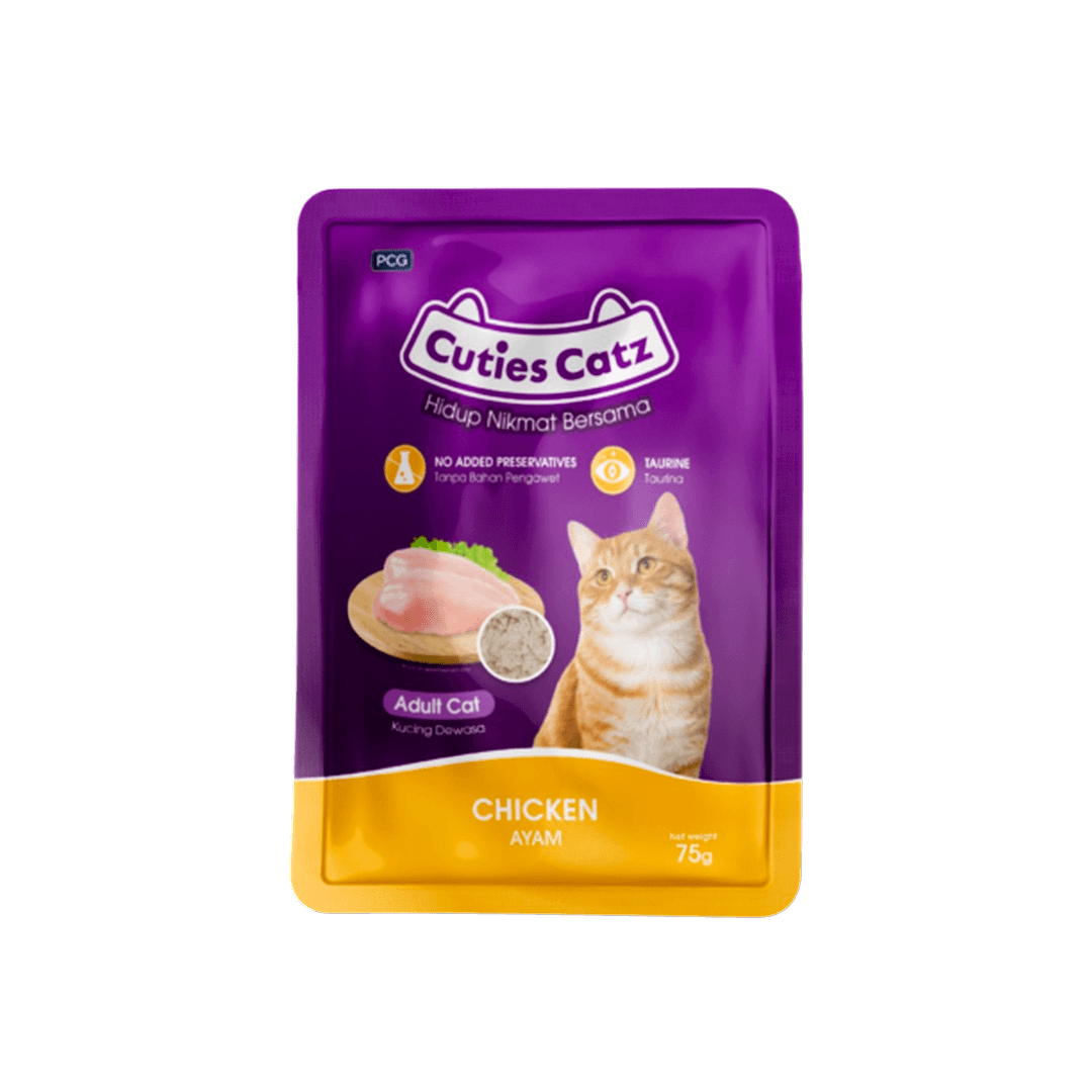 Cuties Catz Adult Cat Pouch Chicken 75g