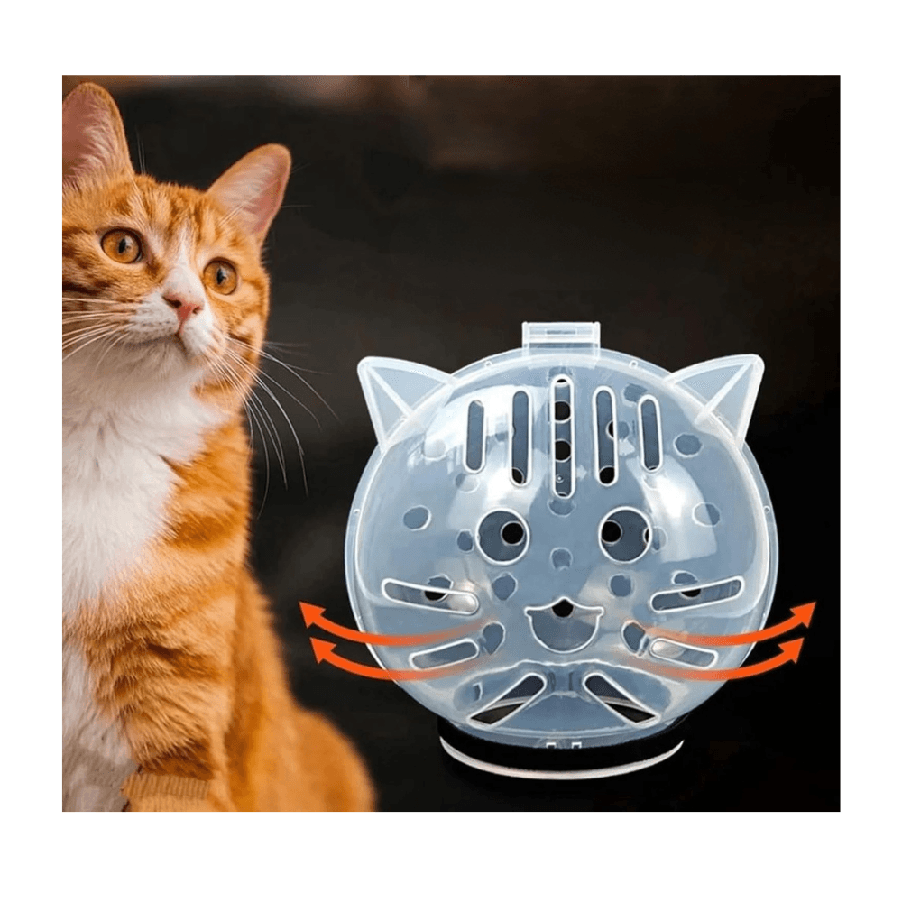 Breathable Anti-Bite Mask Pet Grooming Muzzle Transparent Helmet for Cats