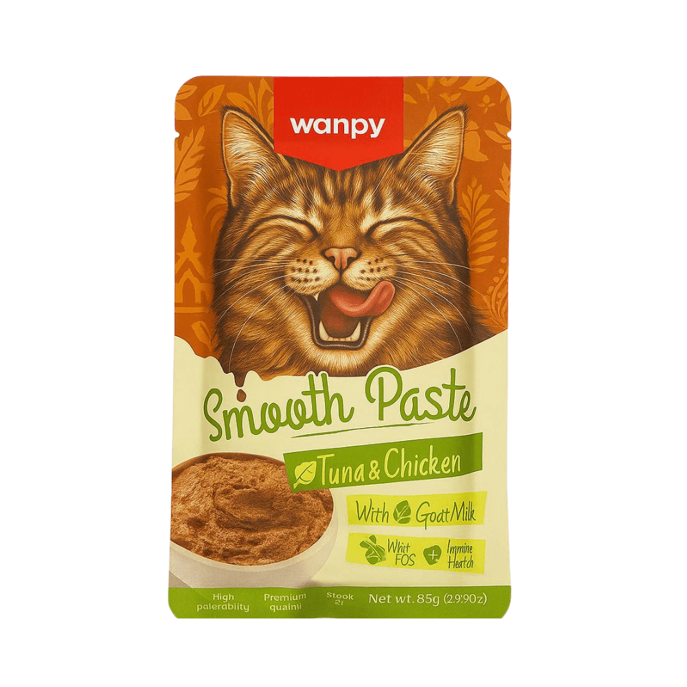 Wanpy Smooth Paste Cat Pouch Tuna & Chicken with Goat Milk 85g