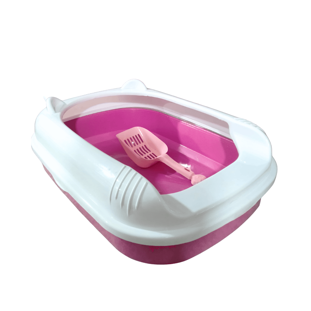 Meow Ear Half Enclosed Cat Litter Box with Scoop