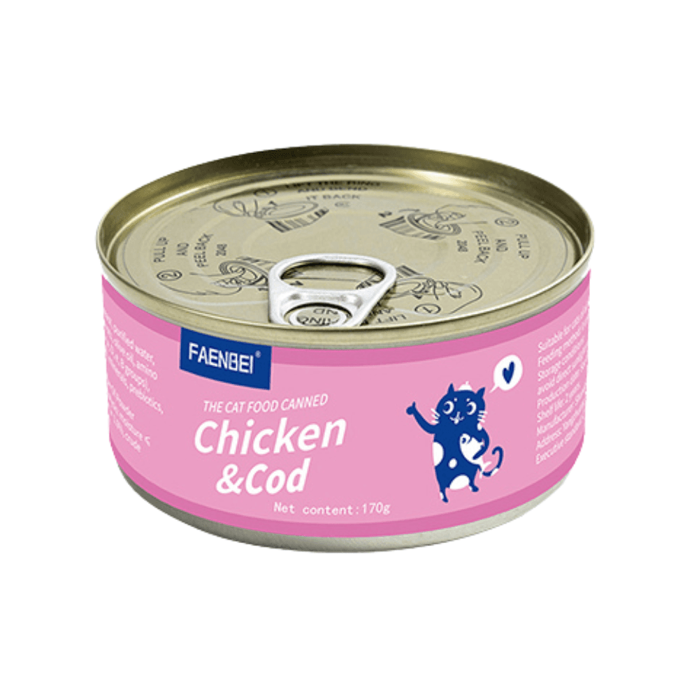 Faenbei Cat Canned Food Chicken & Cod Fish 170g