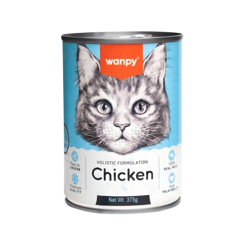 Wanpy Holistic Formulation Adult Cat Can Food Chicken 375gm