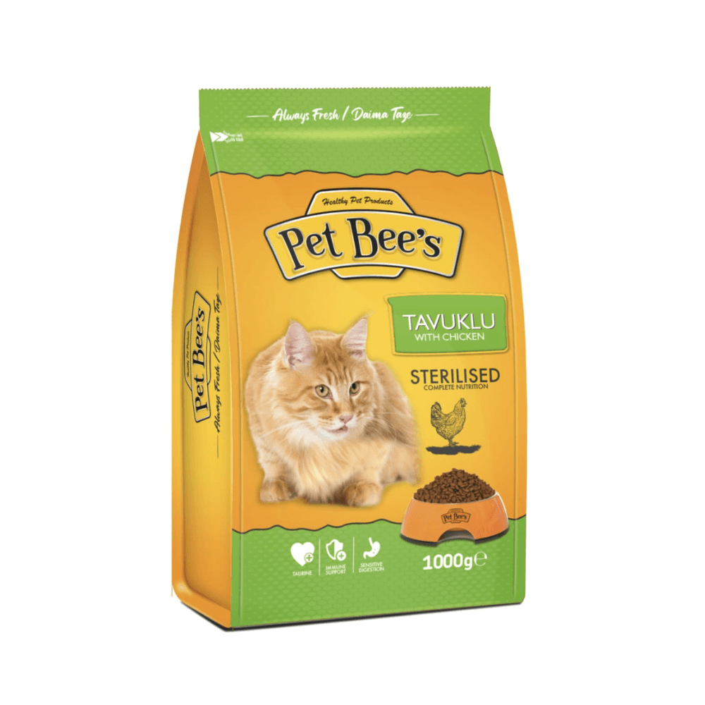 Pet Bee's COLOUR FREE Adult Dry Cat Food with Chicken 1kg