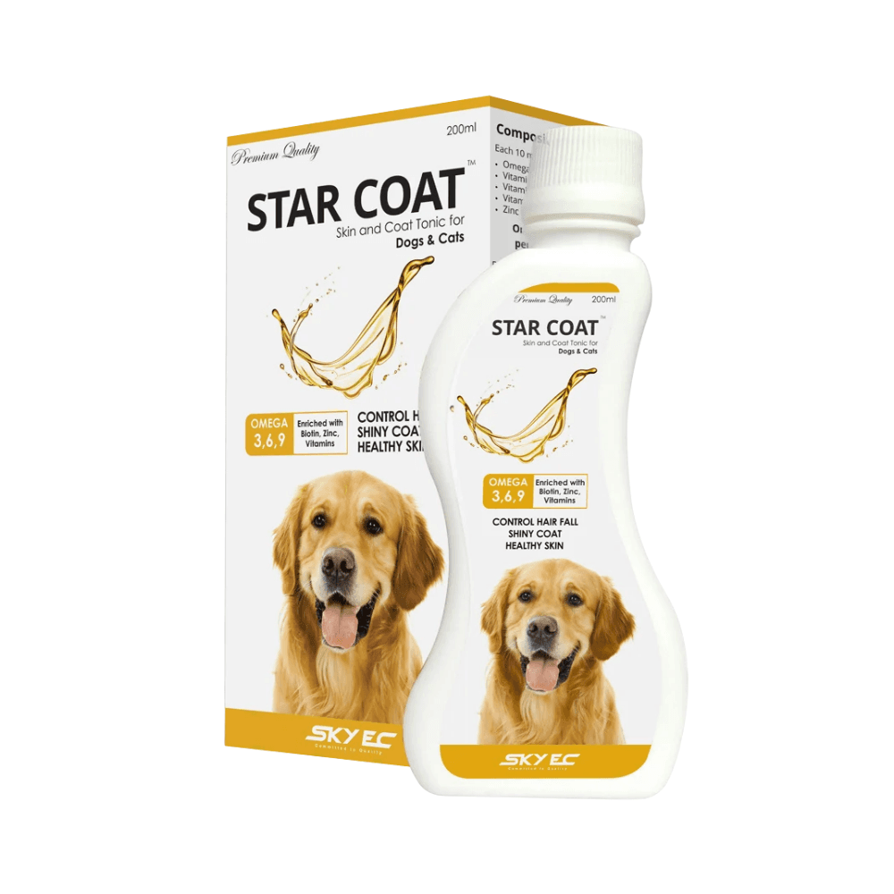 SkyEC Star Coat Skin and Coat Tonic Supplement for Cats and Dogs 200ml