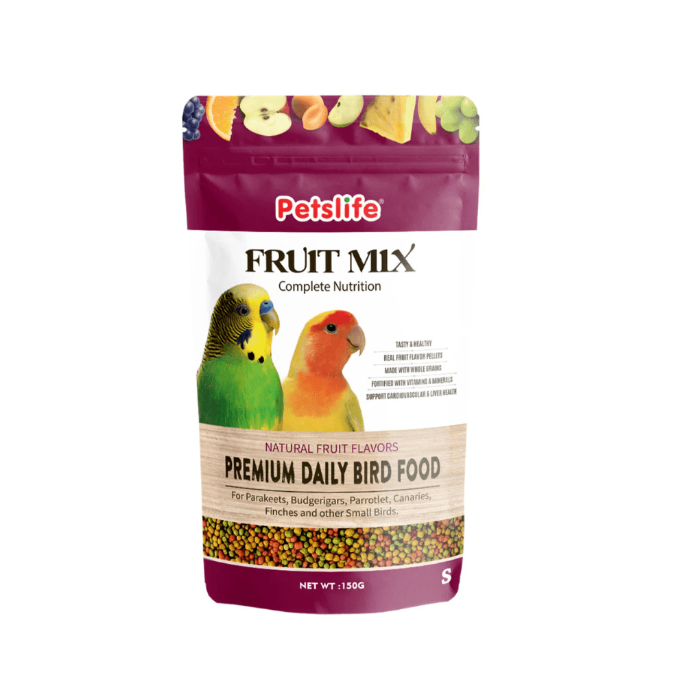 Petslife Fruit Mix Pellets Bird Food for Parakeets,Budgerigar,Parrotlet & Other Small Birds 150g