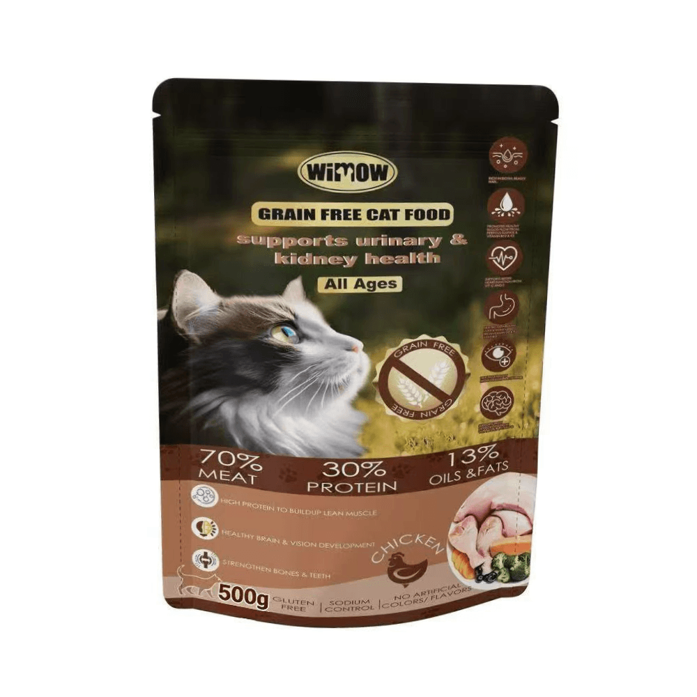 Wimow Grain Free Cat Food Supports Urinary & Kidney Health with Chicken for All Ages 500g