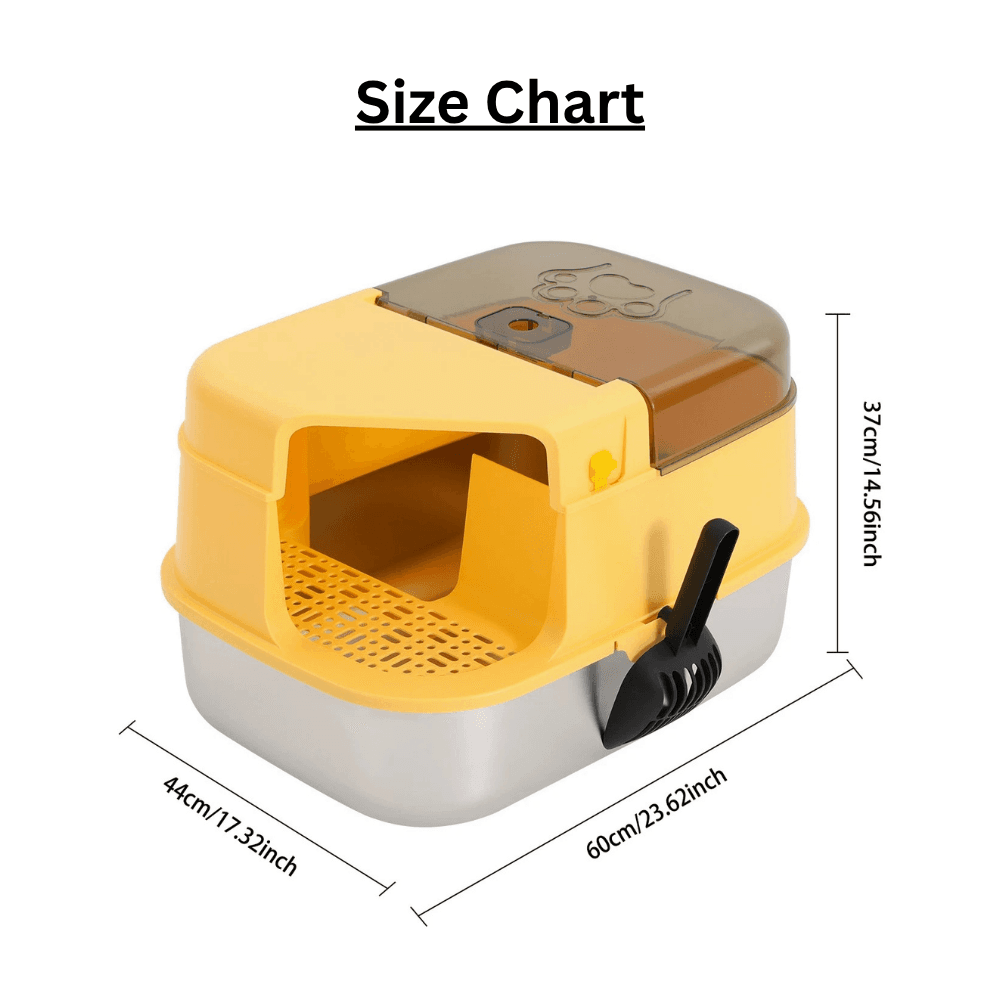 3-in-1 Convertible Stainless Steel Cat Litter Box