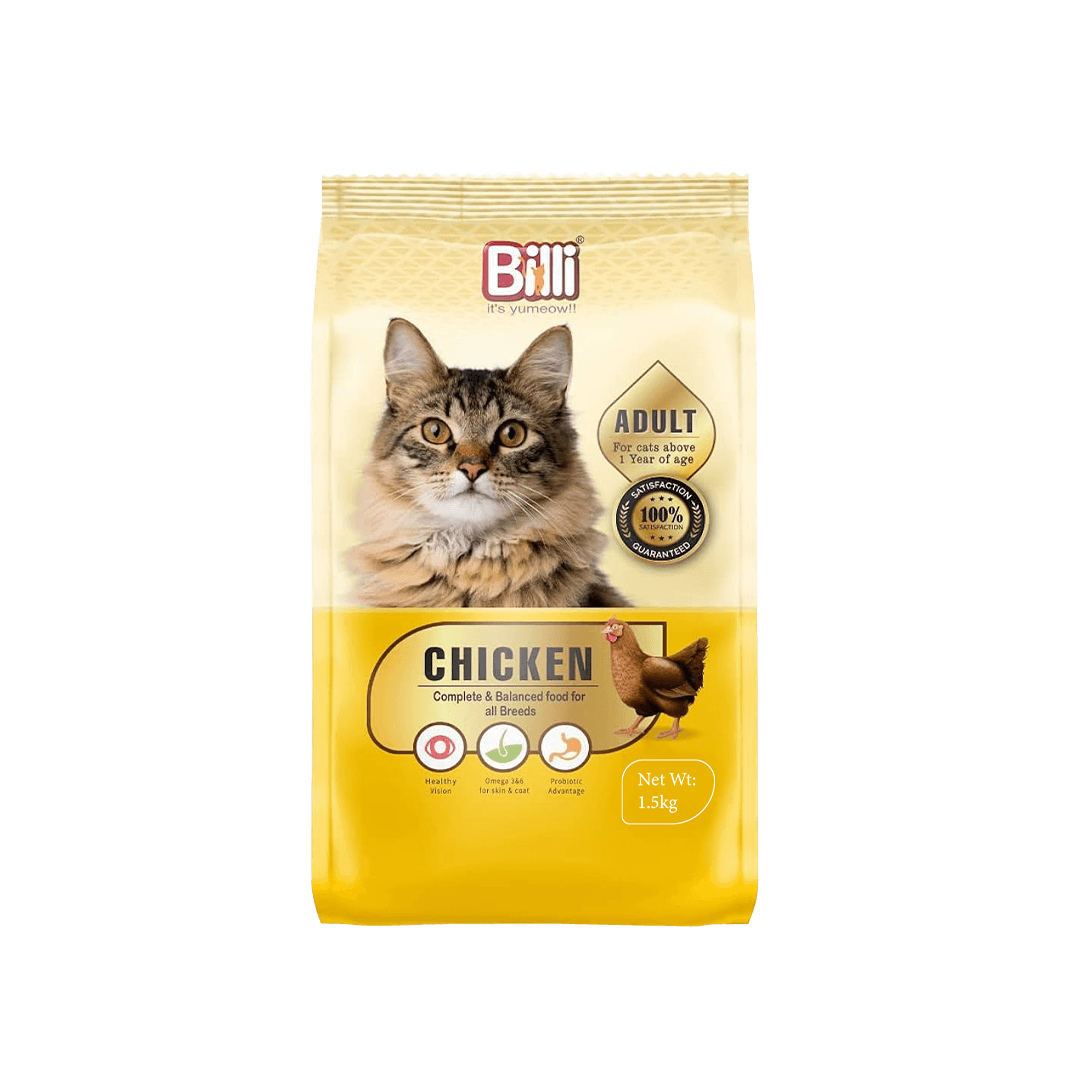 Billi Adult Dry Cat Food Real Chicken 1.5kg
